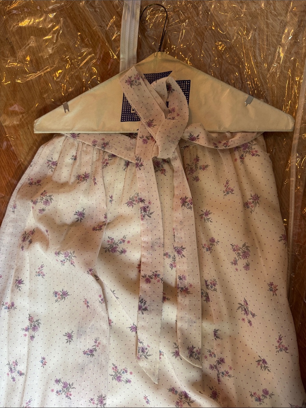 RARE 1981 Gunne Sax Sheer skirt top set cottagecore floral Two-Piece bridal prom - Picture 15 of 16